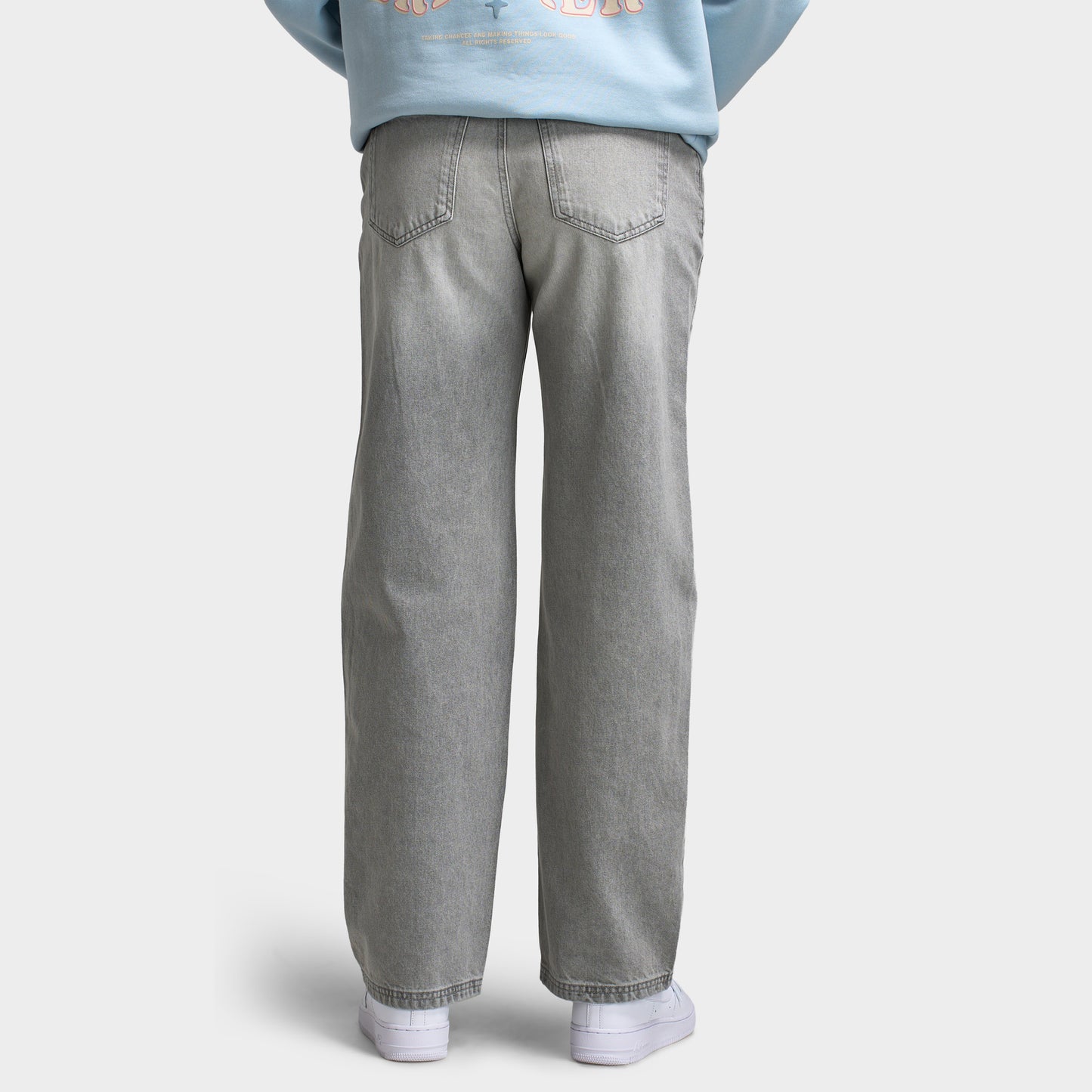 Unlike Humans Femmes Jean taille mi-haute / Délavage gris