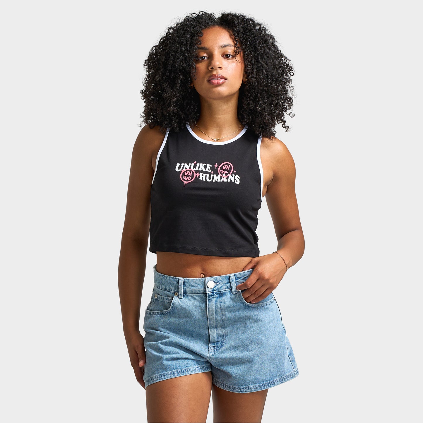 Unlike Humans Women's Humans Tank Black / White