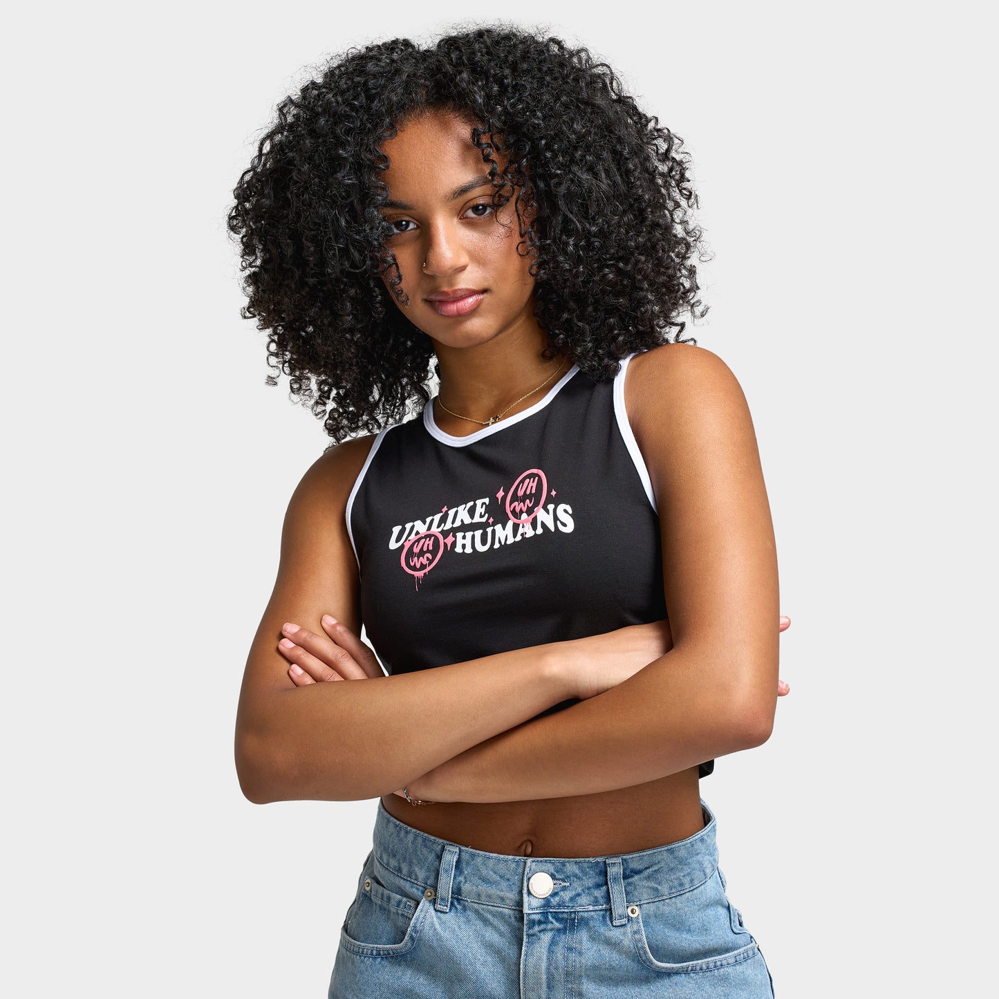 Unlike Humans Women's Humans Tank Black / White