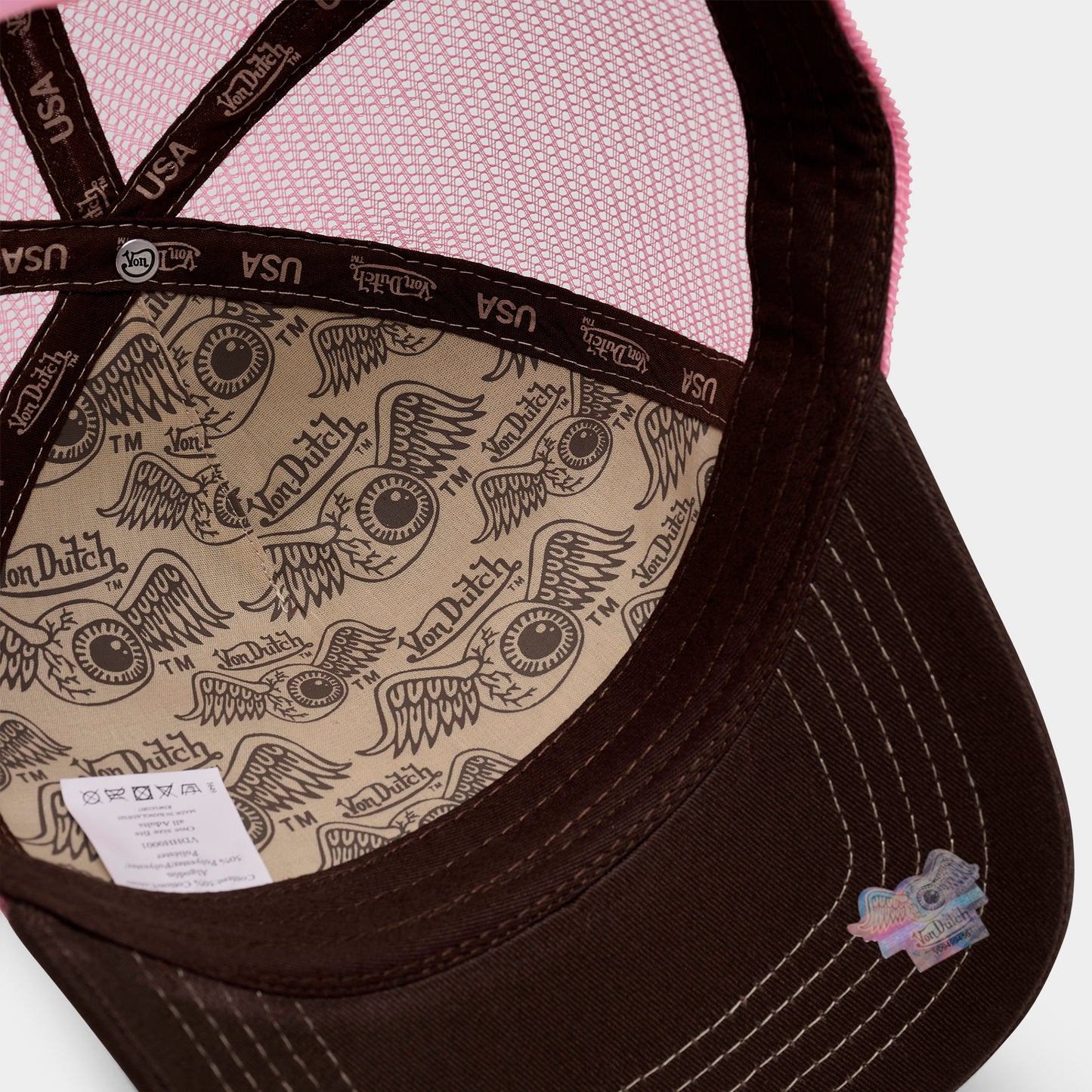 Von Dutch Staple Trucker Brown / Pink