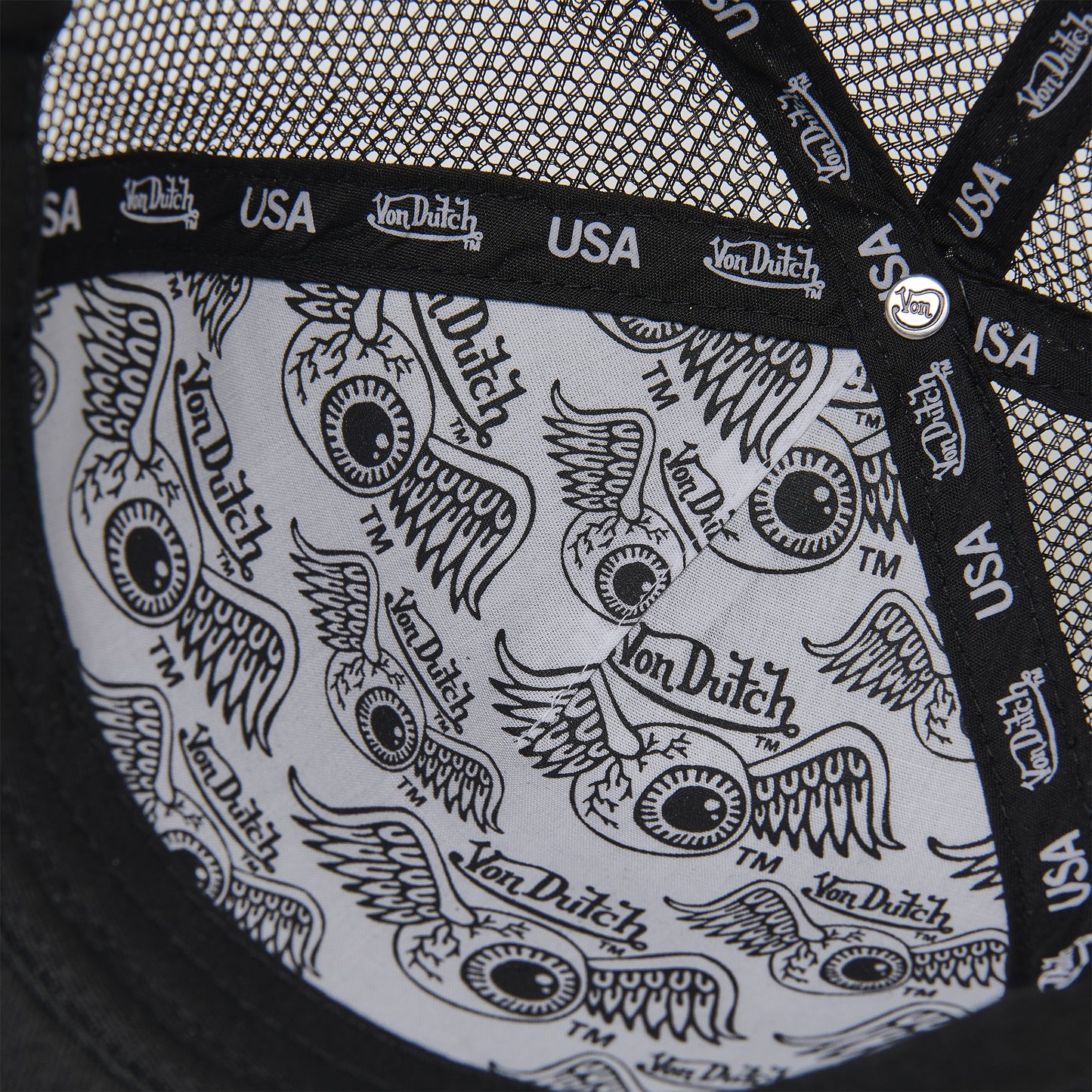 Von Dutch Staple Casquette Trucker Noir/Noir