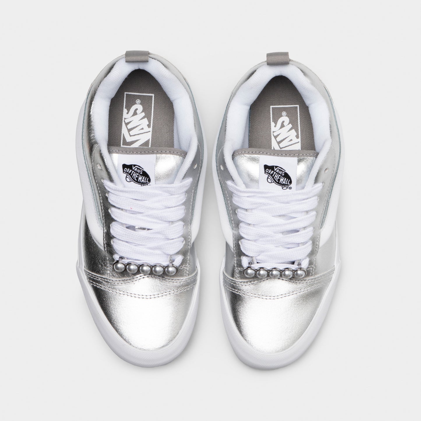 Vans Knu Skool / Metallic Leather Silver