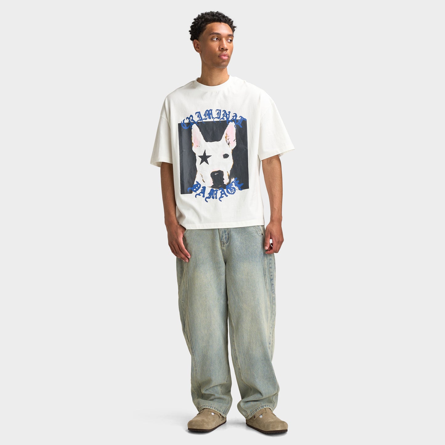 Criminal Damage Wavy Denim Pant / Washed Blue