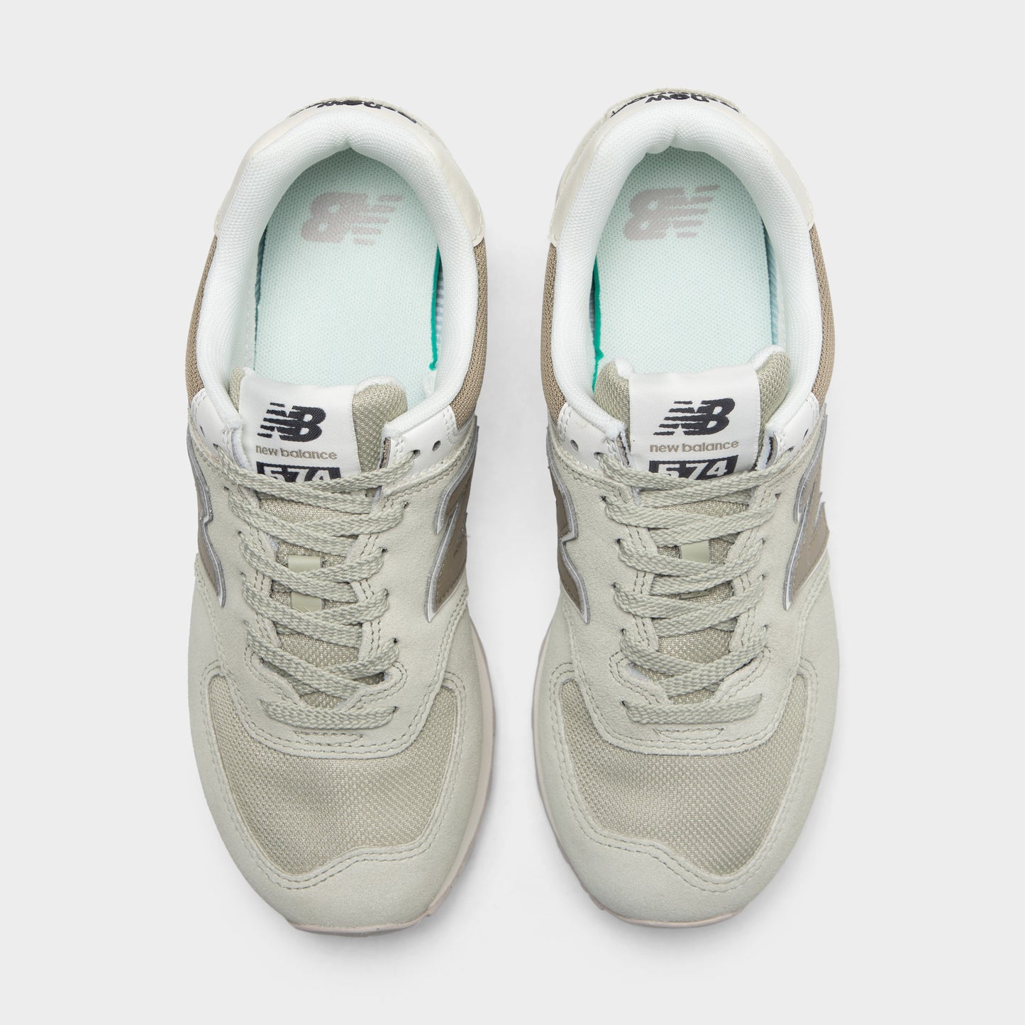 New Balance Women's 574 Olivine / Dark Stoneware - Turtledove