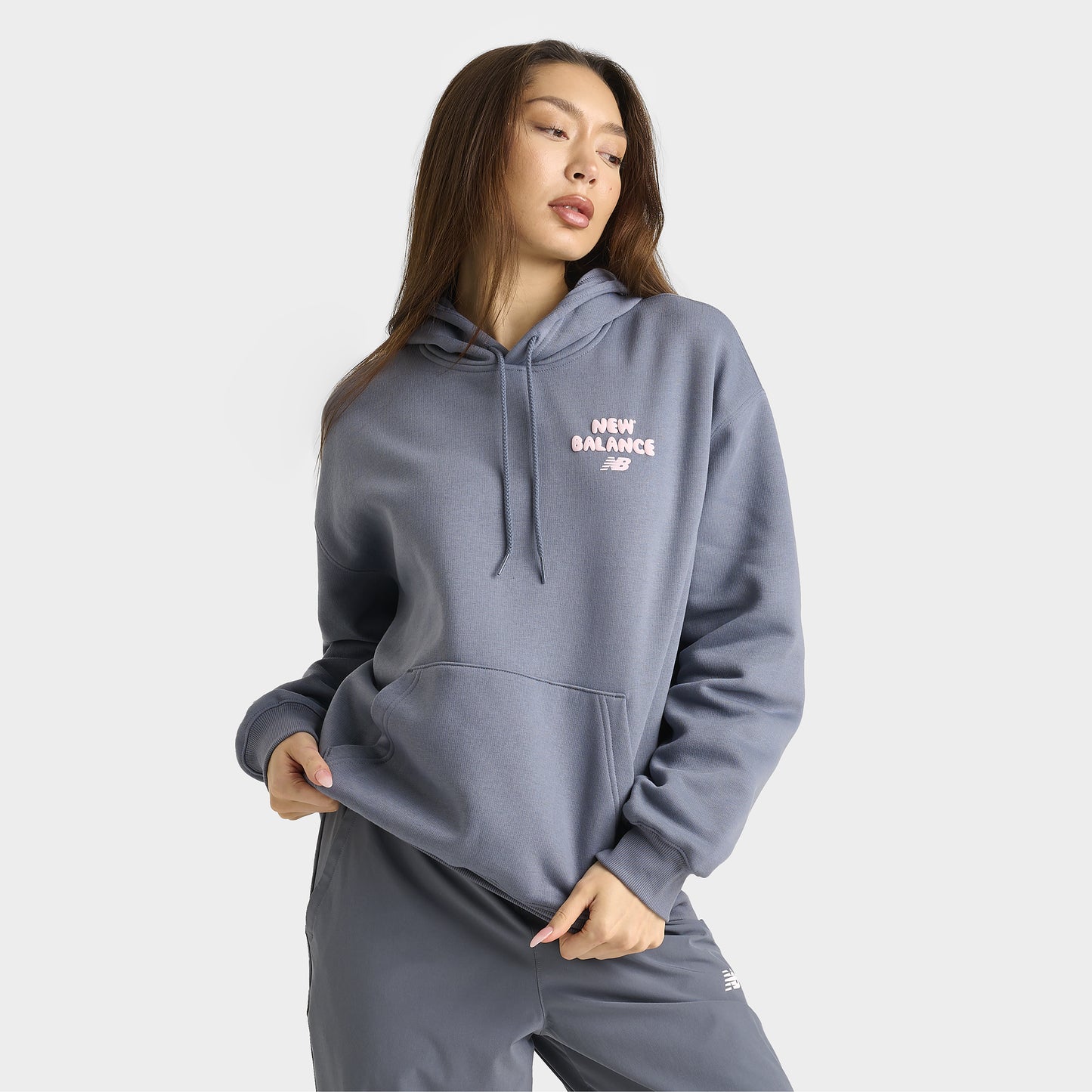 New Balance Women's Bubble Heart Hoodie / Dark Artic