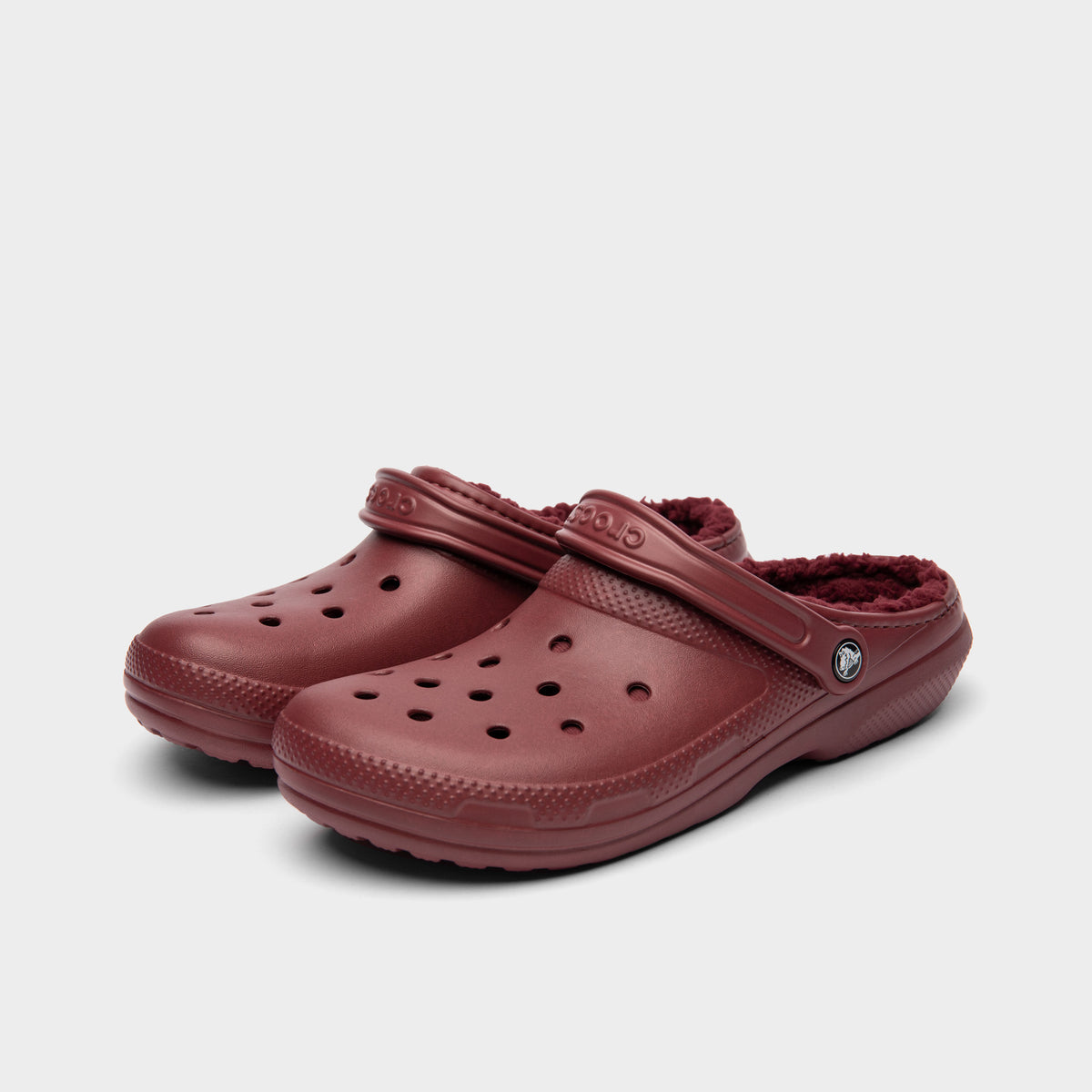 Maroon shop fuzzy crocs
