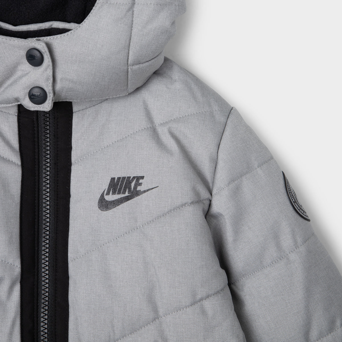 Nike Child Boys Cross Hatch Down Jacket Dark Grey Heat JD