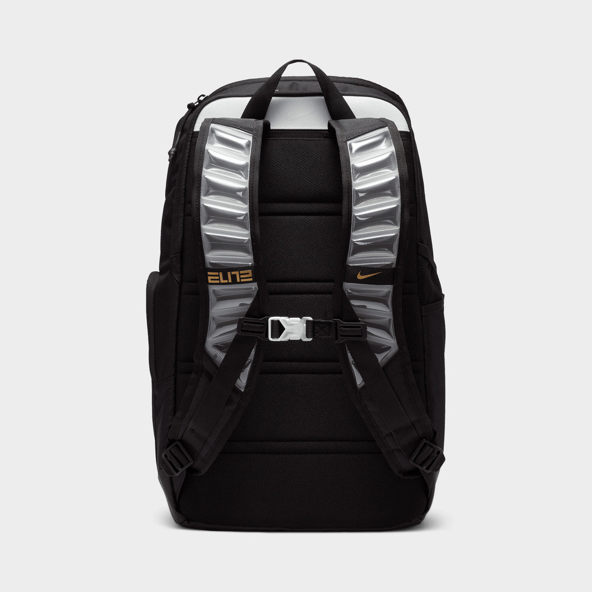 Nike Elite Pro Basketball Backpack Black White Metallic Gold