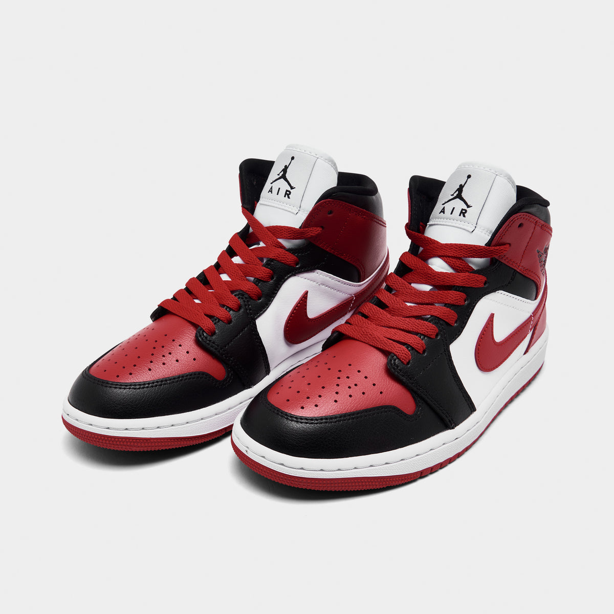 Black red jordan 1 mid hot sale