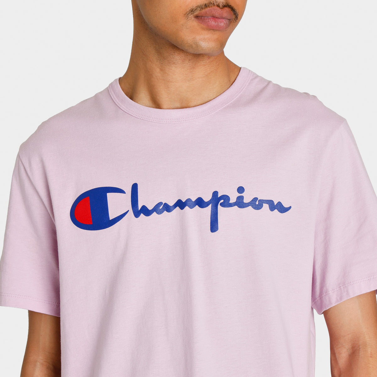 Pink champion outlet t shirt mens