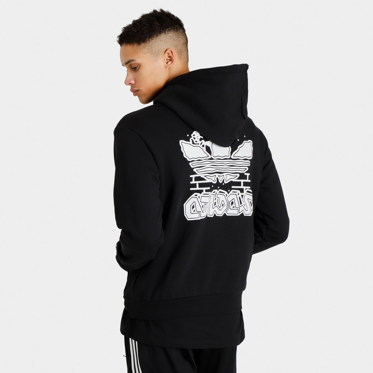 Adidas hoodie hotsell back print