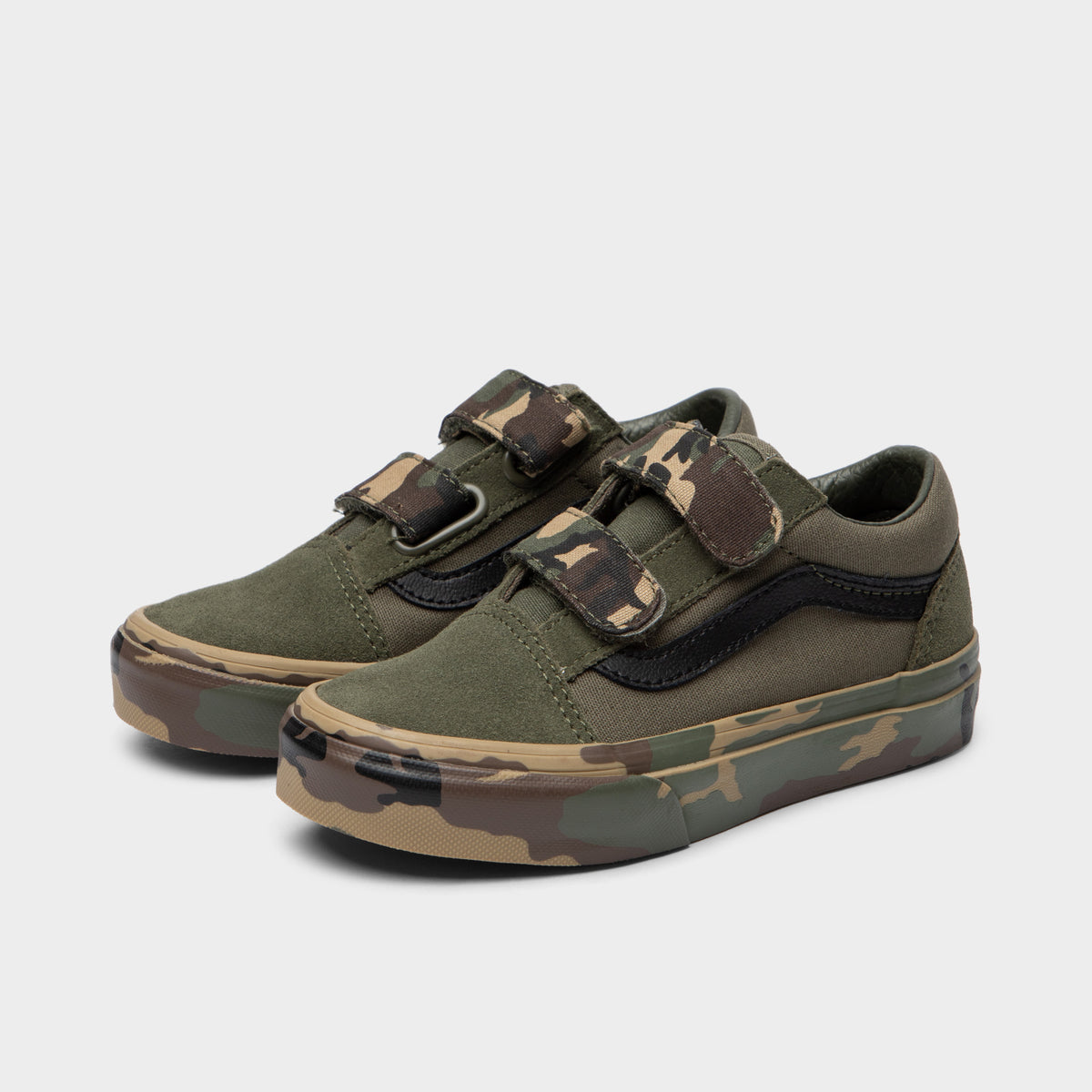 Vans Children s Camo Sidewall Old Skool V Grape Leaf JD Sports