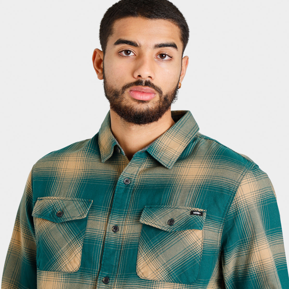 Vans Monterey III Flannel Shirt Botanical Garden Dirt Front