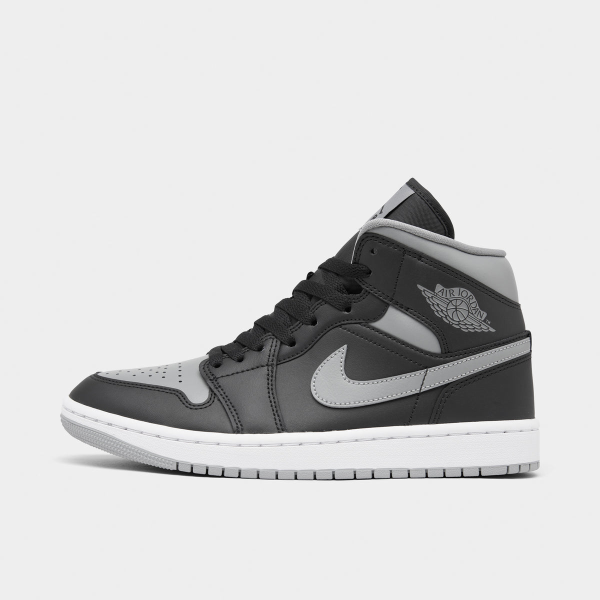 Jordan 1 top black particle grey