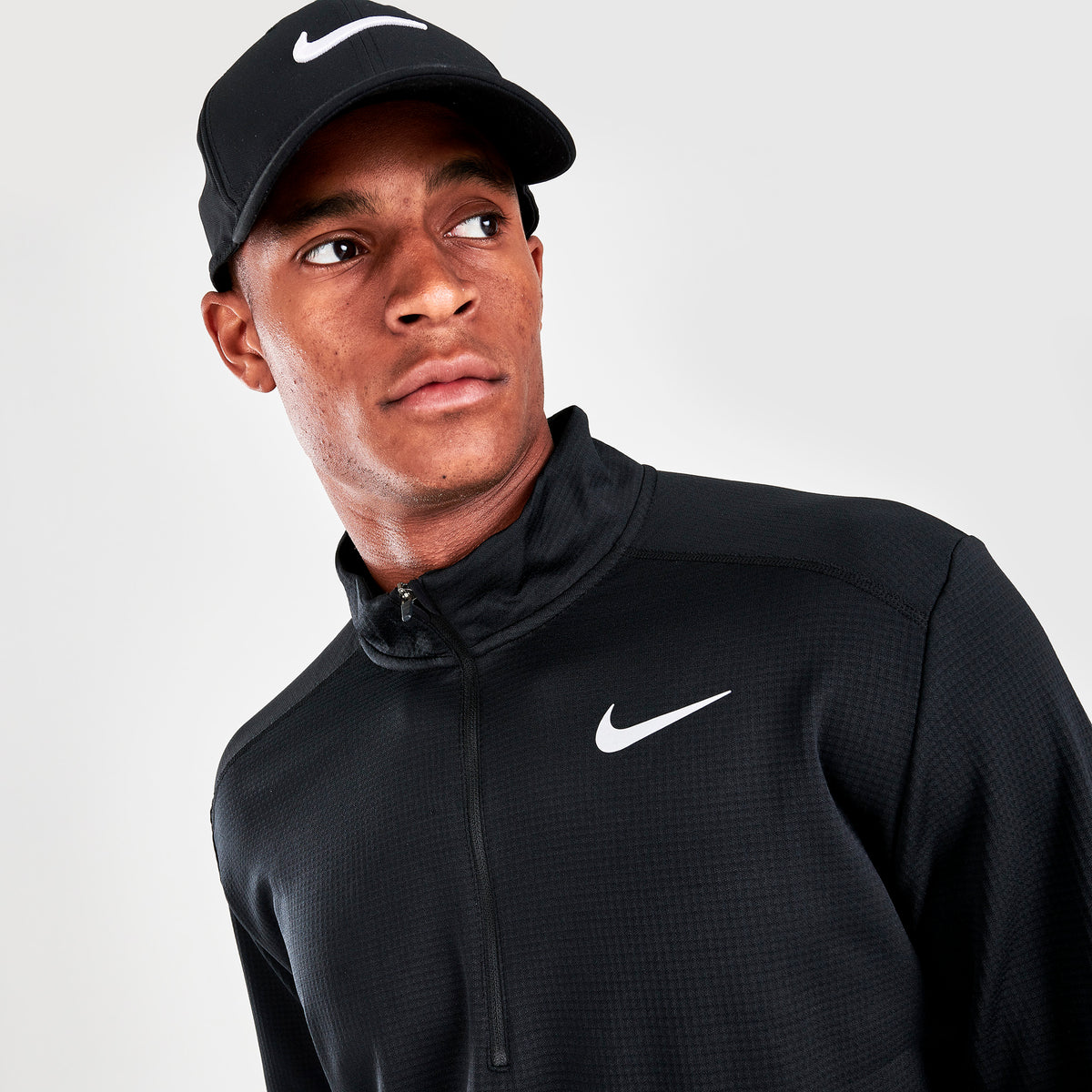 Nike Pacer Half Zip Running Shirt Black Black Reflective Silver JD Sports