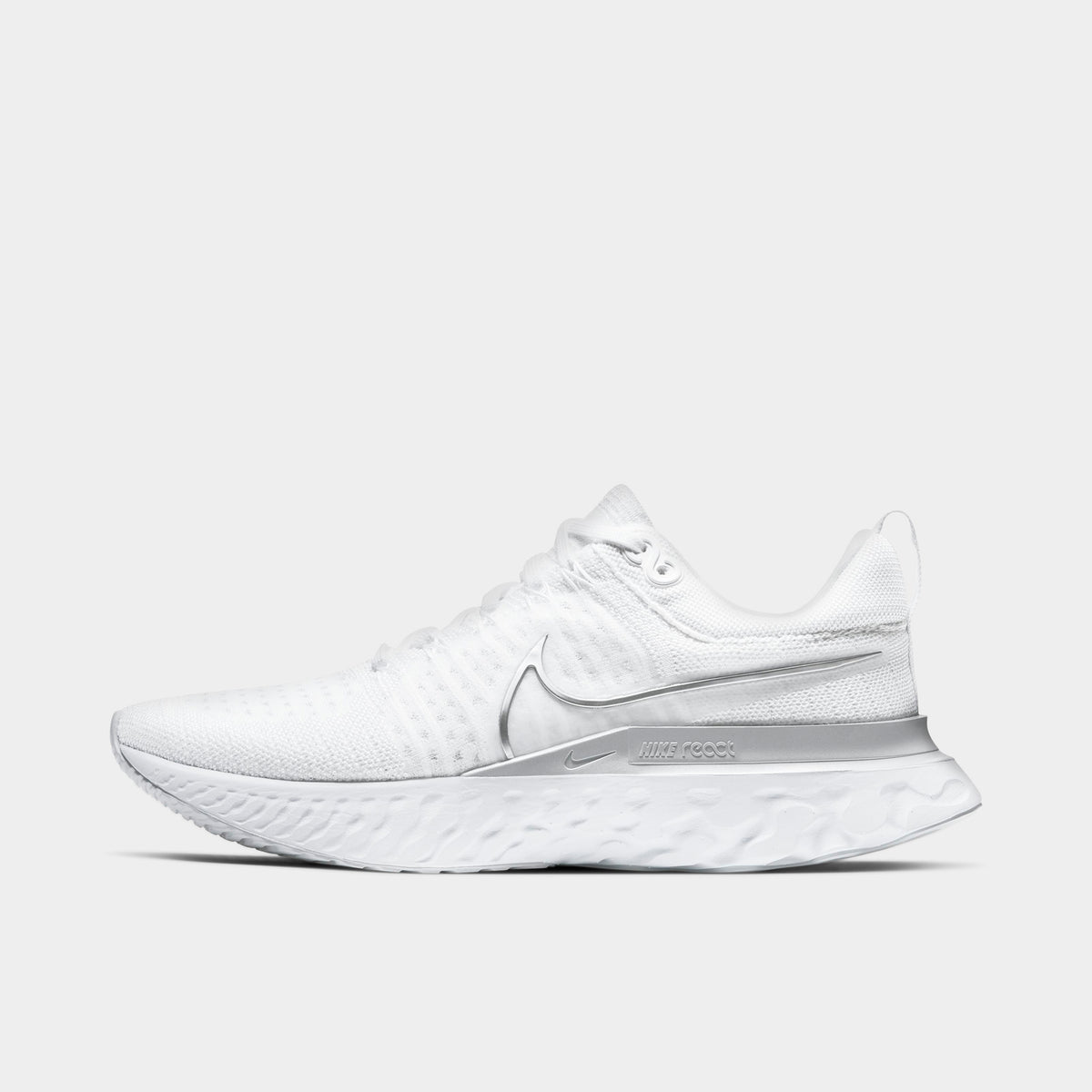 Nike Women's React Infinity Run Flyknit 2 White / Metallic Silver - Pure  Platinum