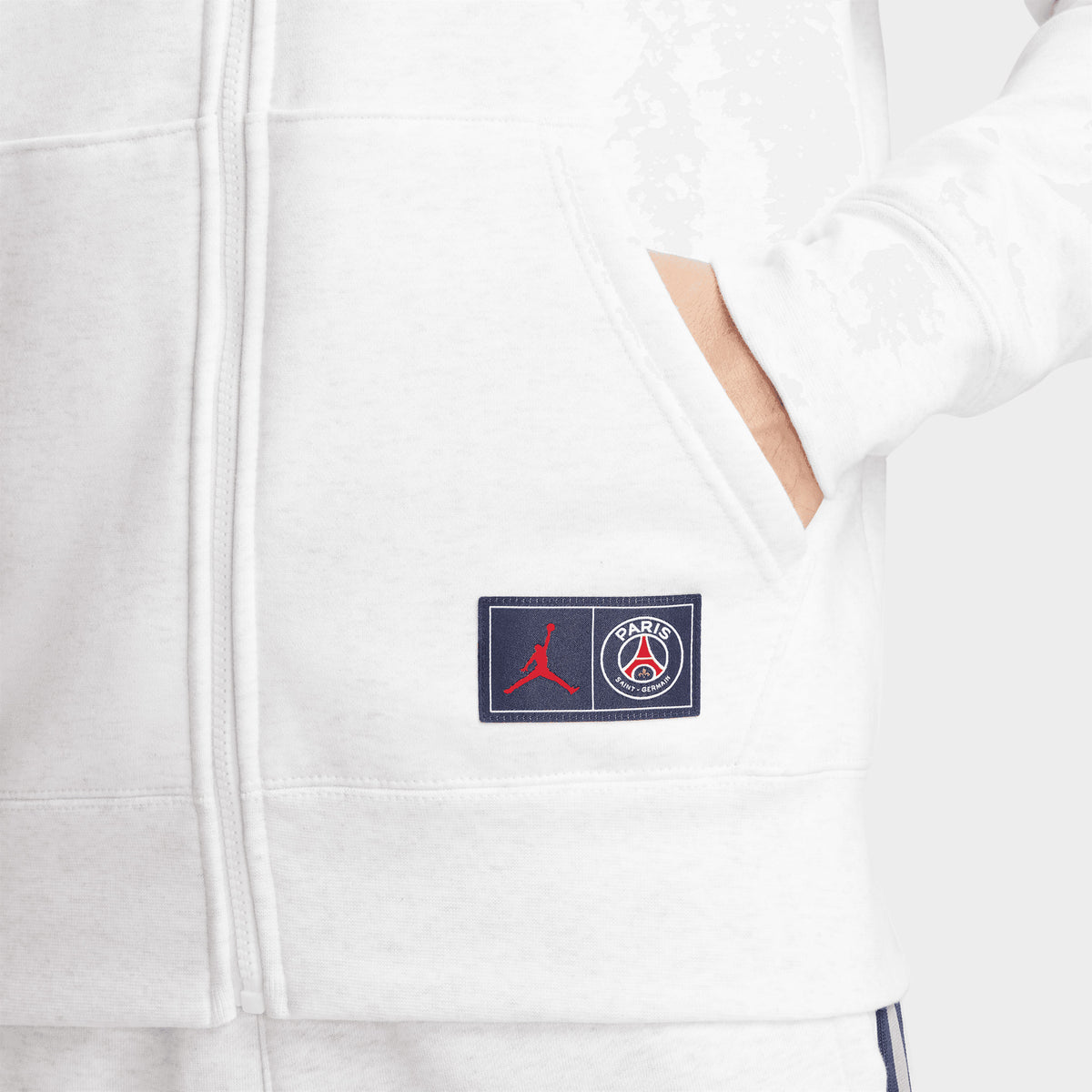 Jordan Paris Saint Germain Full Zip Fleece Hoodie Birch Heather Univ JD Sports