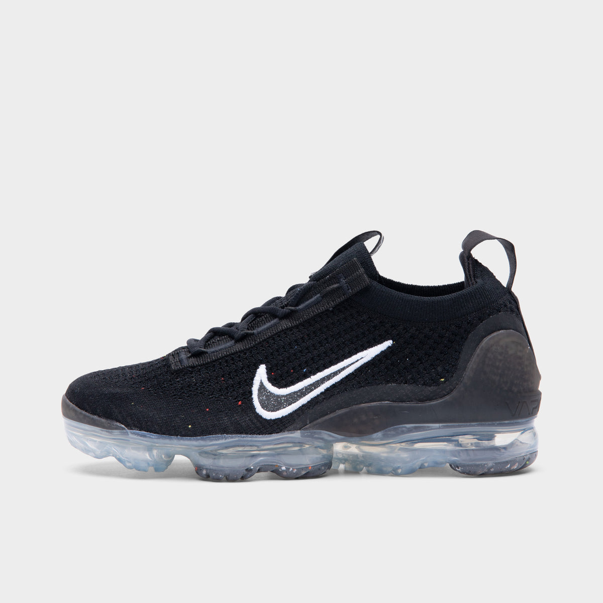 Nike Women s Vapormax 2021 Flyknit Black White Metallic Silver