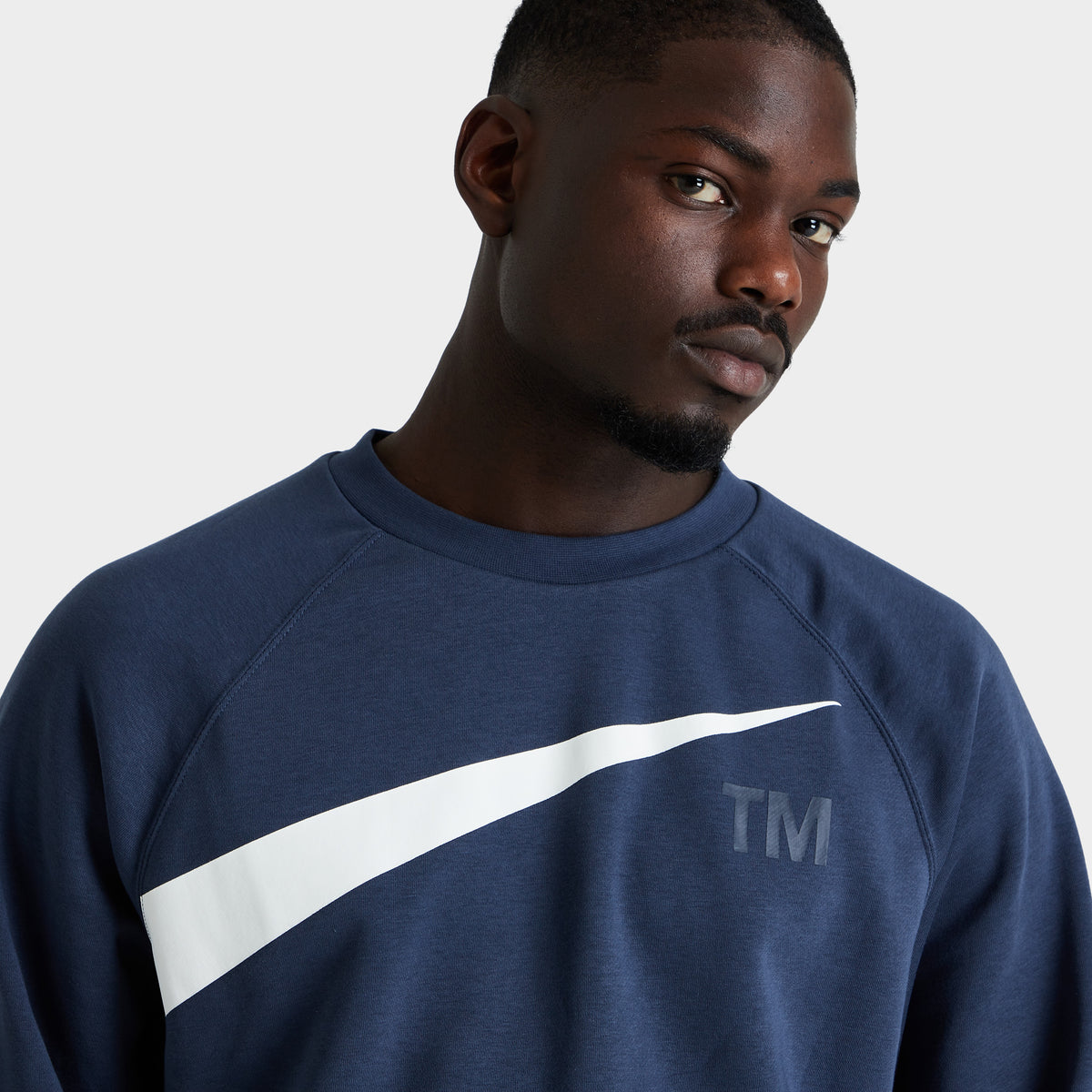 Nike Sportswear Swoosh Fleece Crewneck Thunder Blue White JD