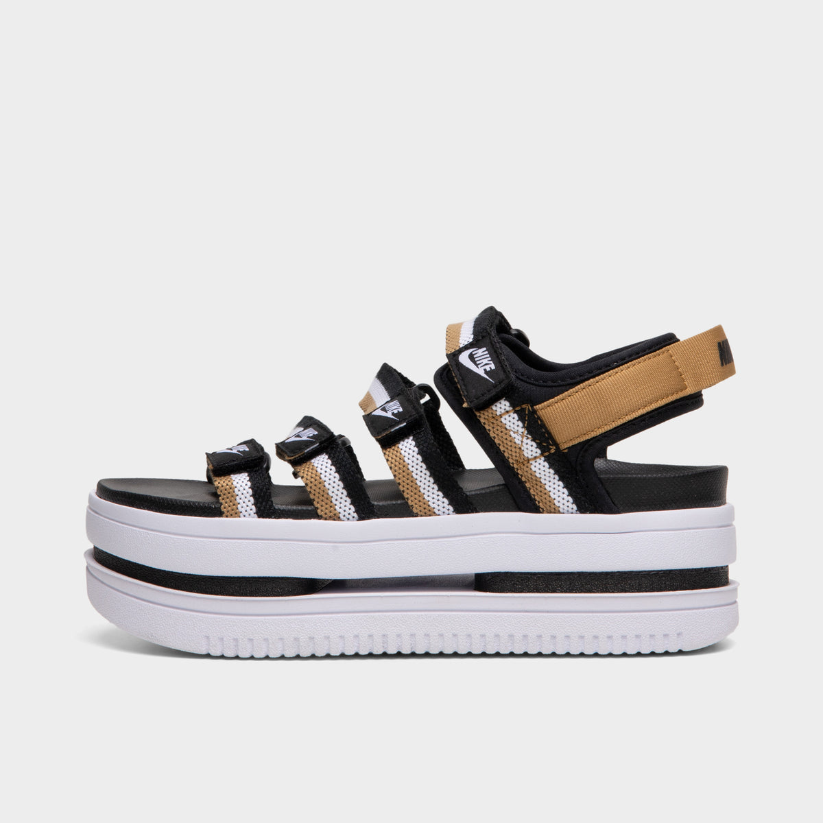 大人気！！関税負担なし☆NIKE☆ICON CLASSIC SANDAL Nike Women's Icon Classic Black / Metallic Gold - White | JD