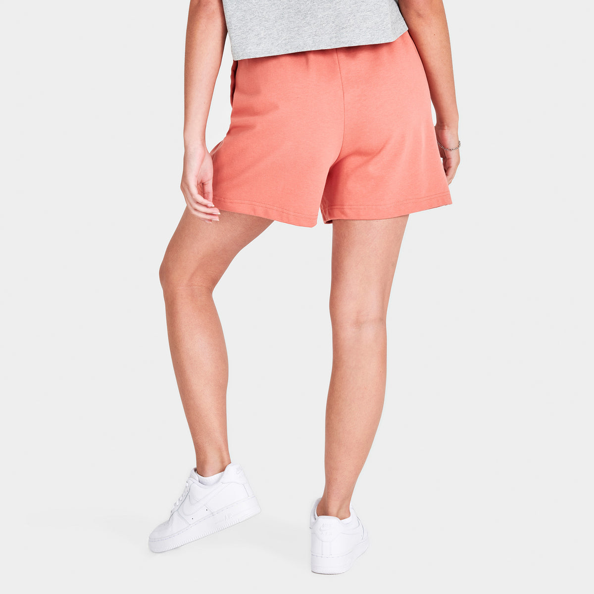 Nike Women s Sportswear Jersey Shorts Madder Root White