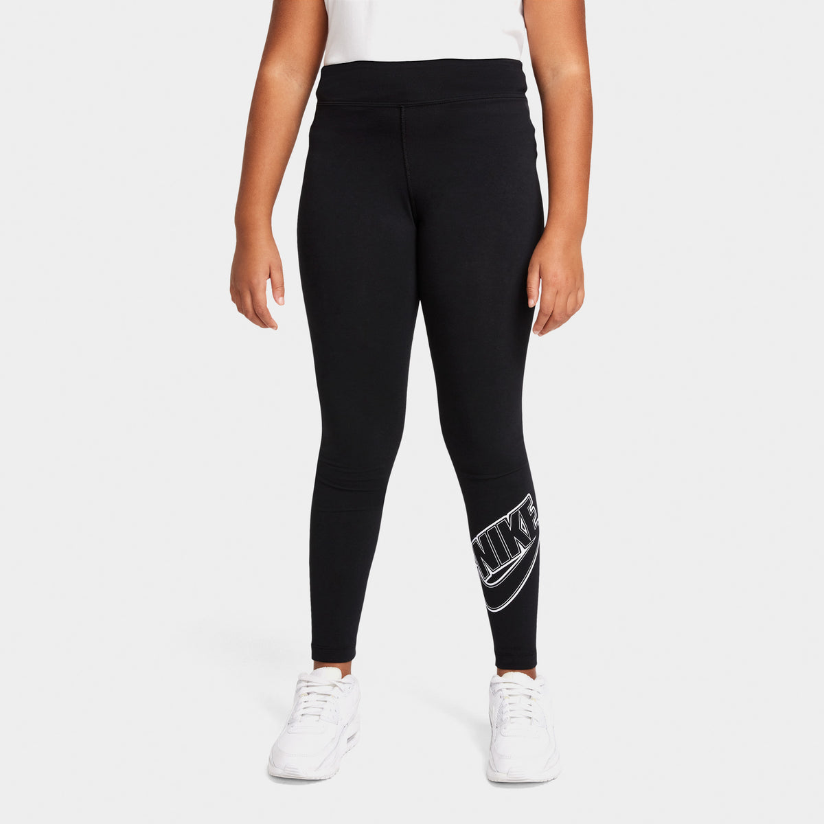 Nike Sportswear Junior Girls' Essential Futura Mid-Rise Tights Black /