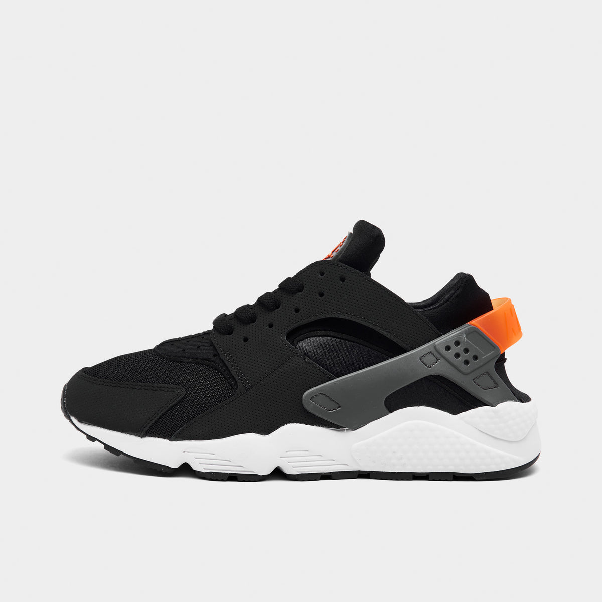 Nike Air Huarache Black / Iron Grey - Safety Orange | JD Sports
