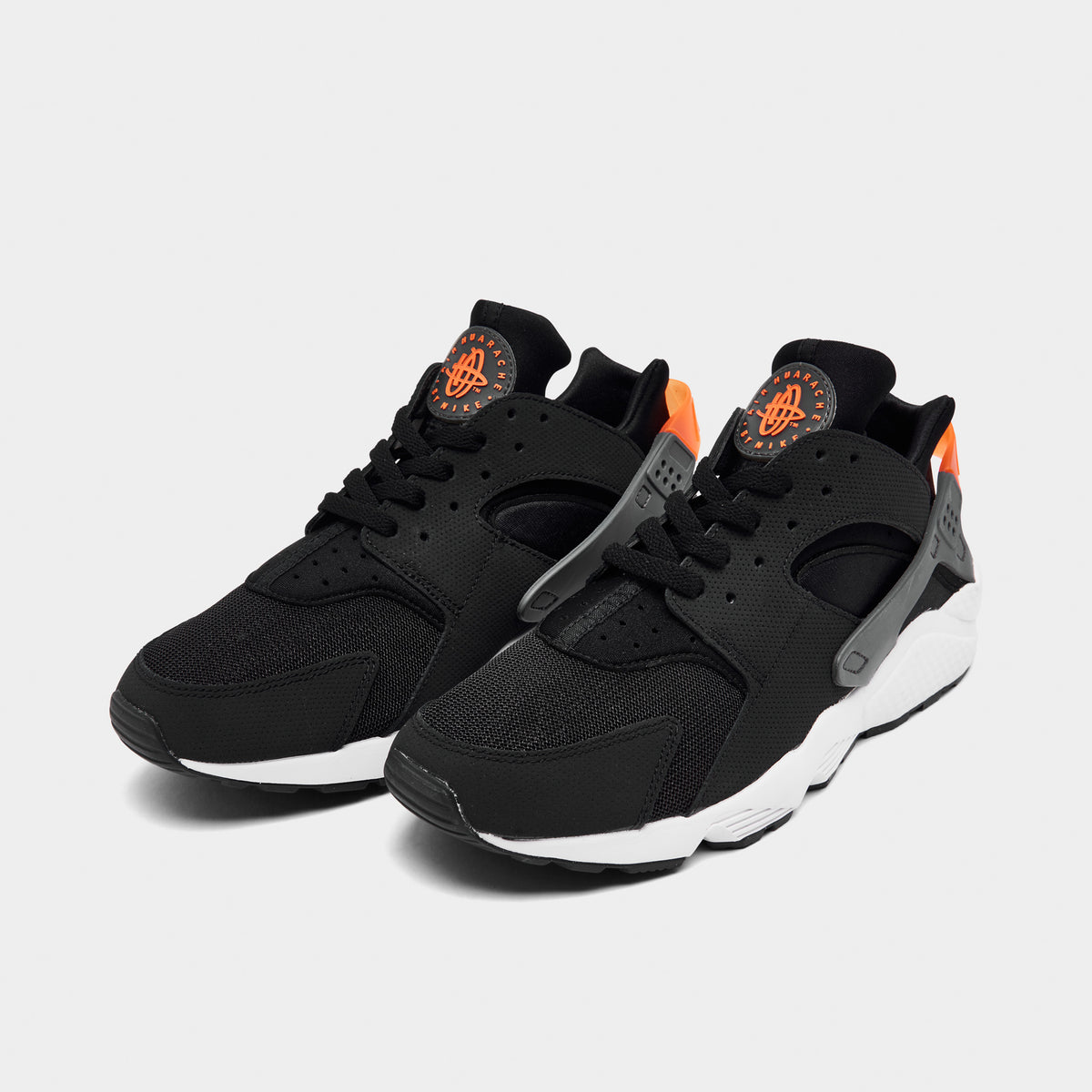 Nike Air Huarache Black / Iron Grey - Safety Orange | JD Sports