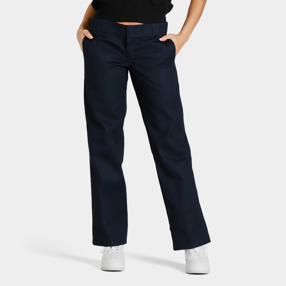 Women's 774 Dickies Original Fit Work Pants Black Size 6 Petite for