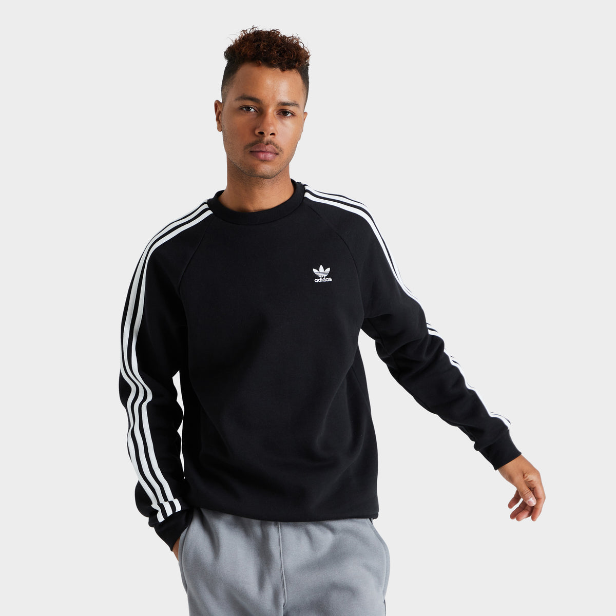 adidas Originals Adicolor Classics 3 Stripes Crewneck Black JD