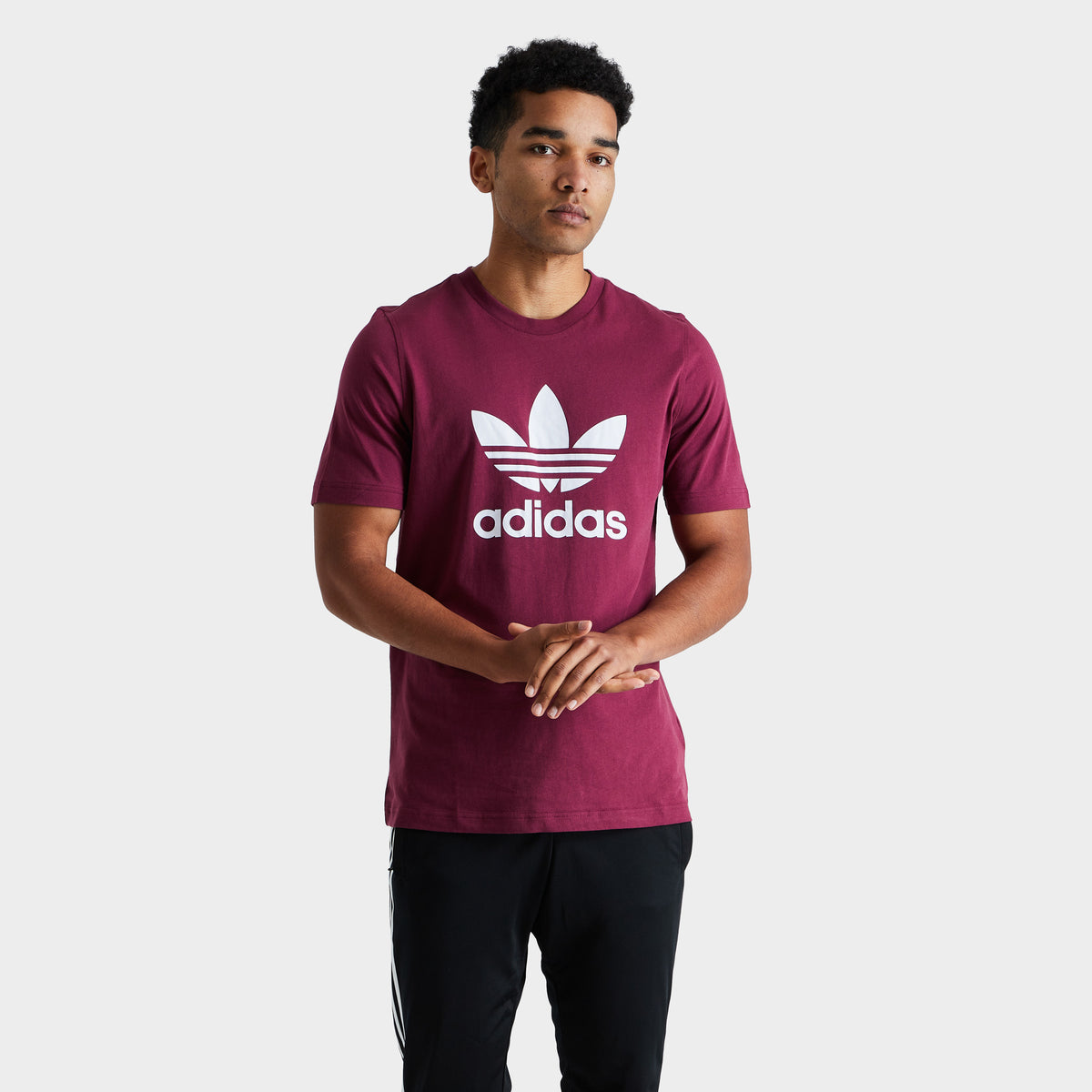 Burgundy and white adidas shirt sales