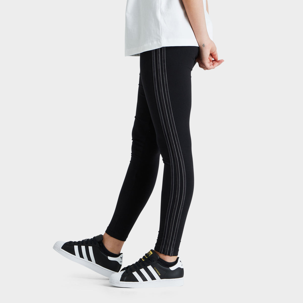 adidas Originals Women s Velvet 3 Stripes Tights Black JD Sports
