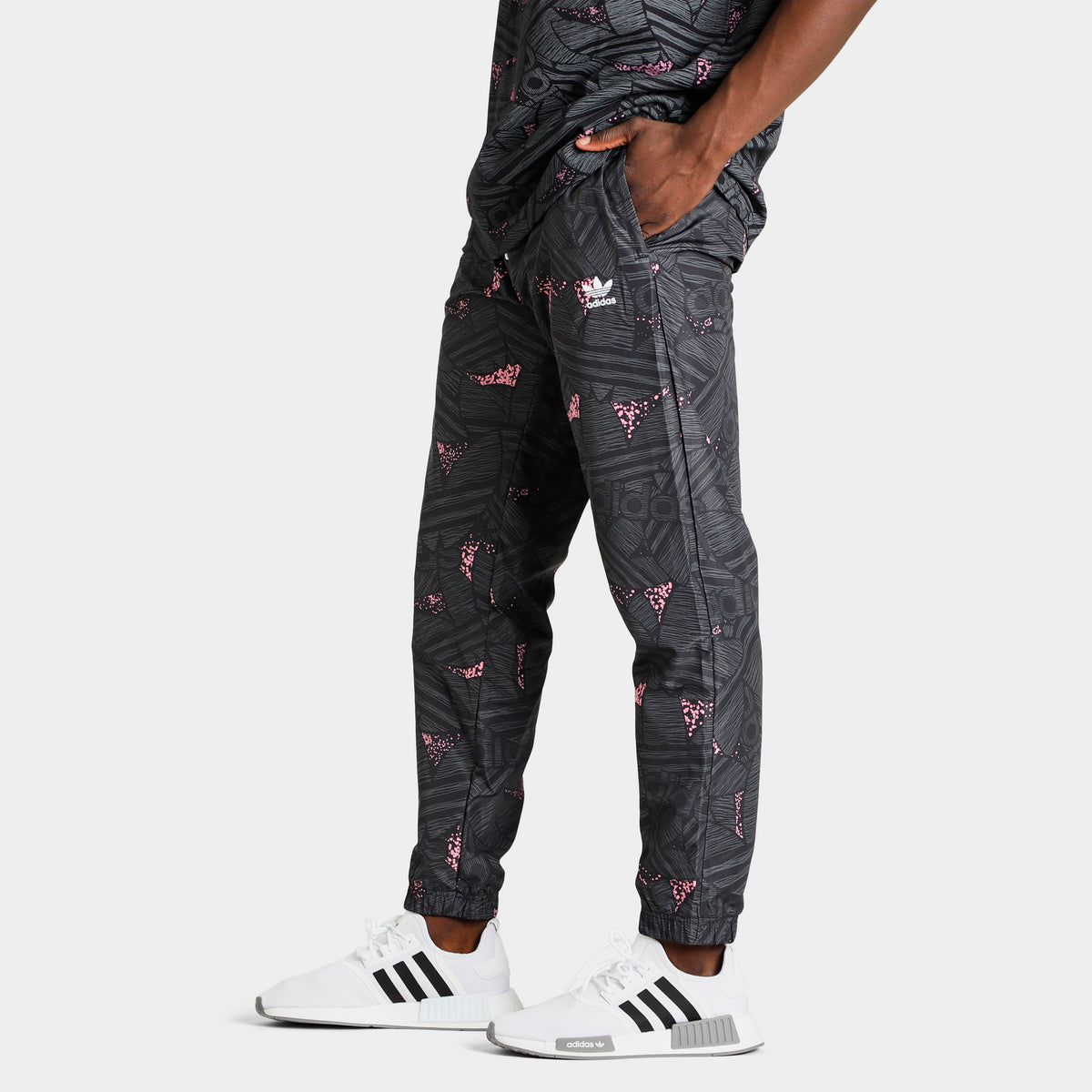 adidas Rekive Trefoil Allover Print Track Pants Black / Grey Six