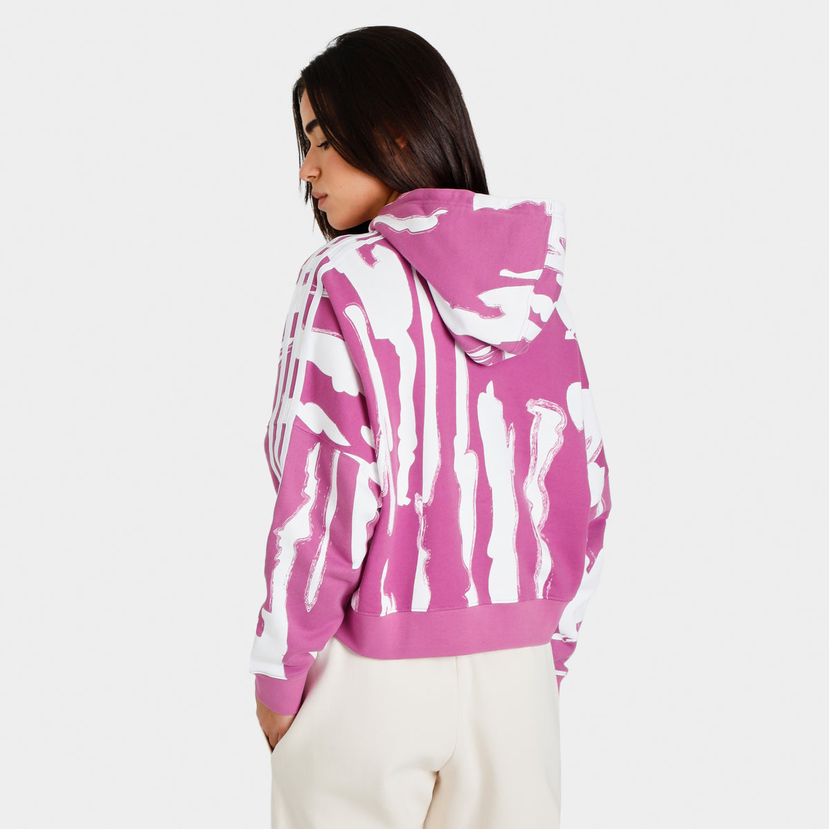 adidas Women s Pullover Hoodie Semi Pulse Lilac White JD Sports