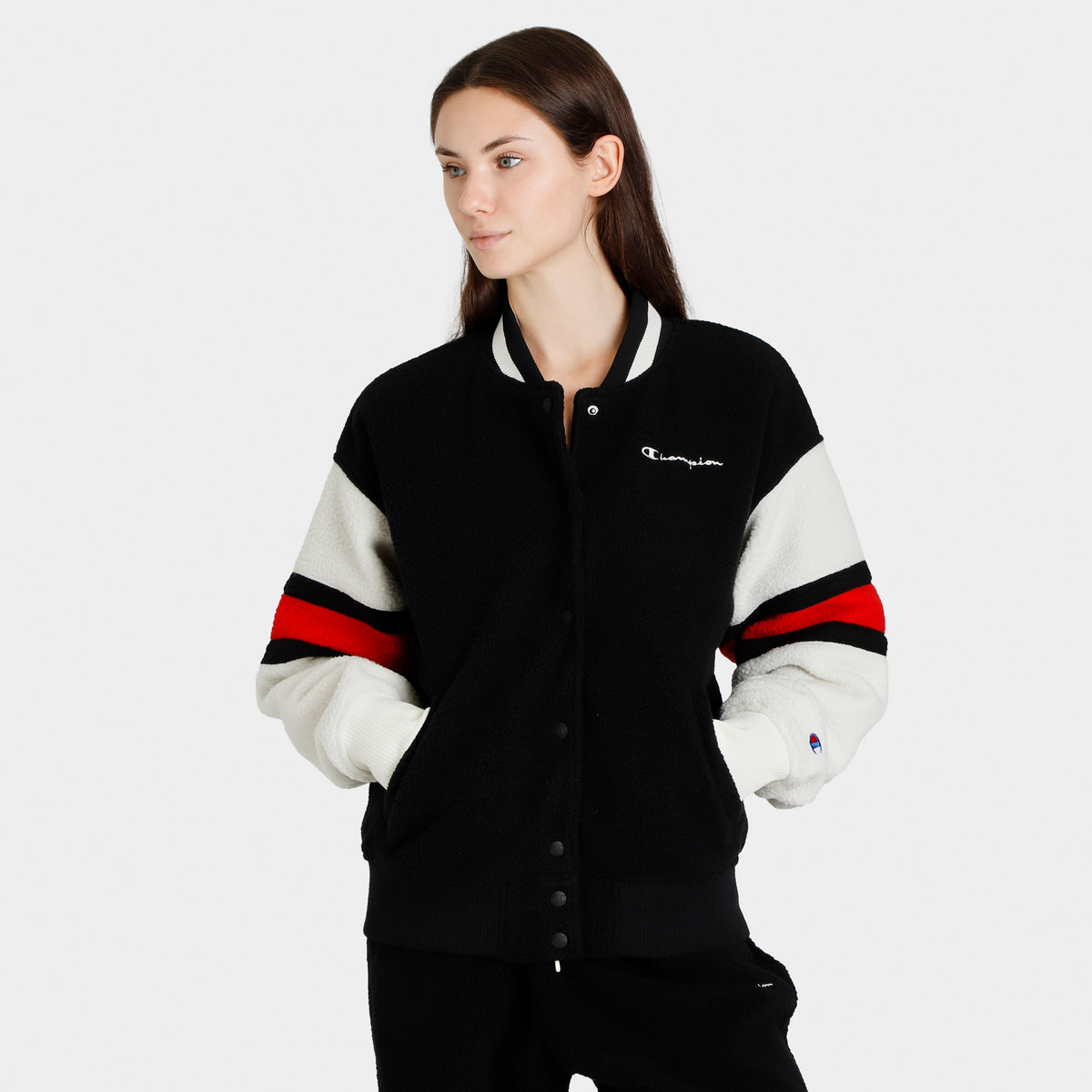 Champion baseball hot sale jacket womens