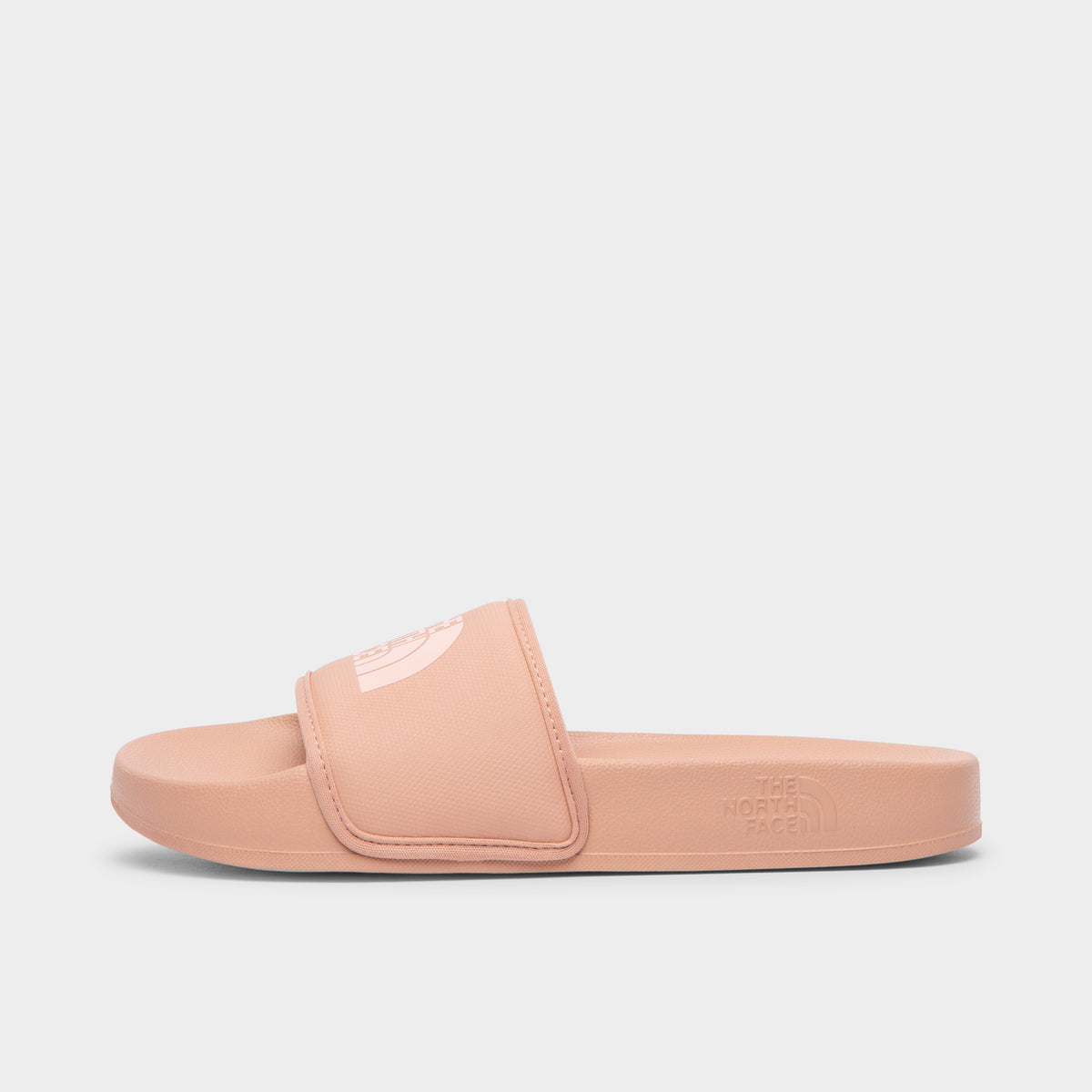 Pink north face discount sliders