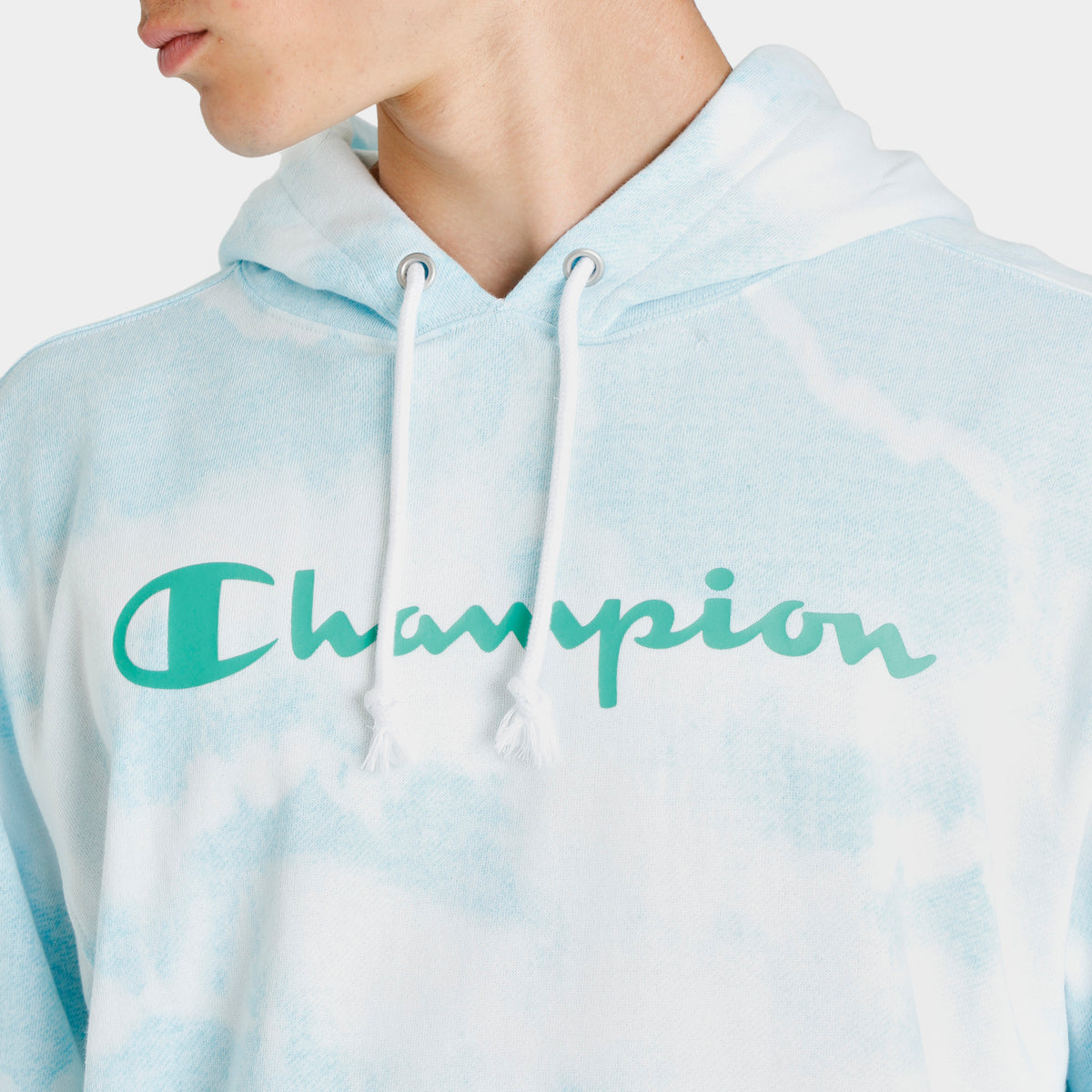 Pastel blue sale champion hoodie