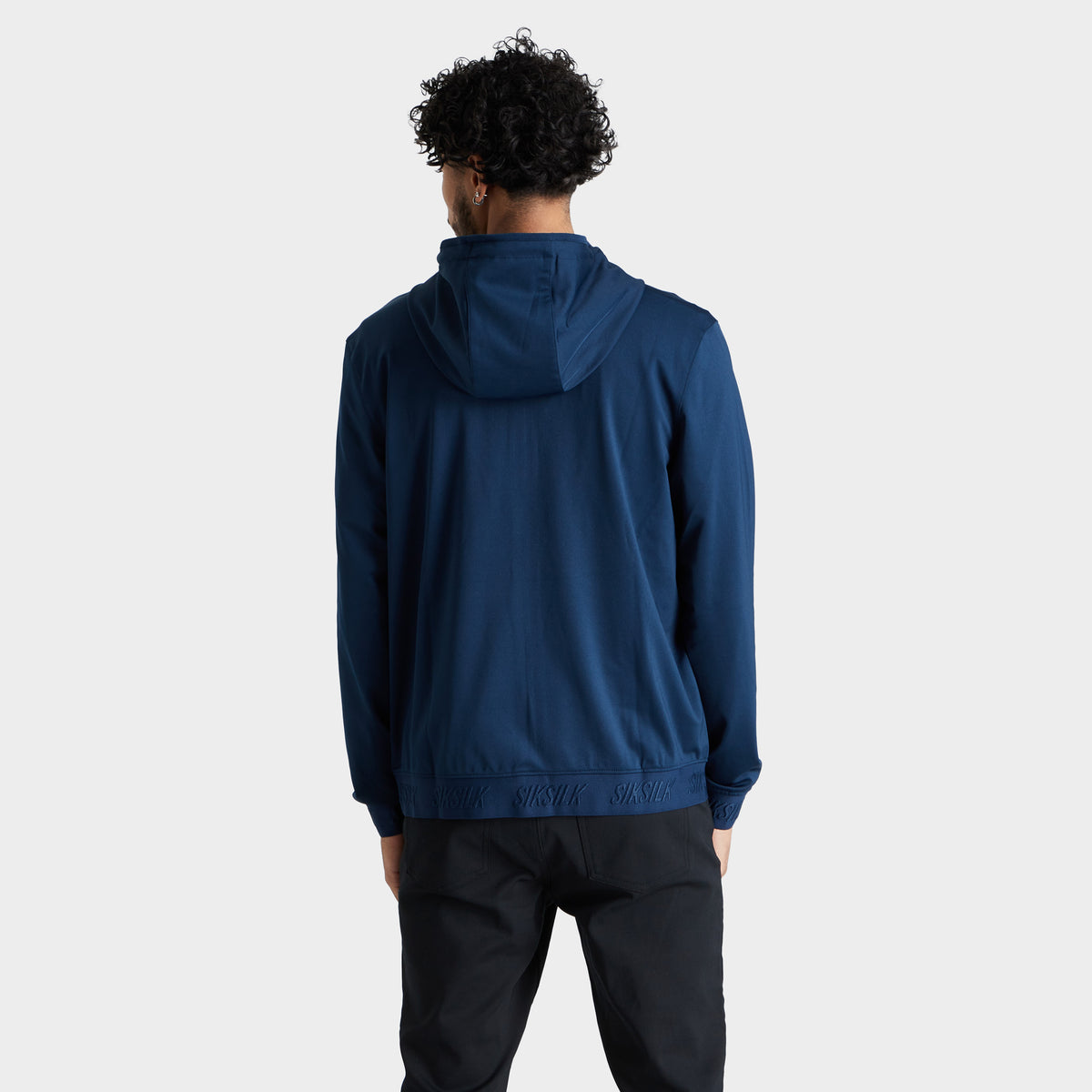 Blue siksilk hoodie hotsell