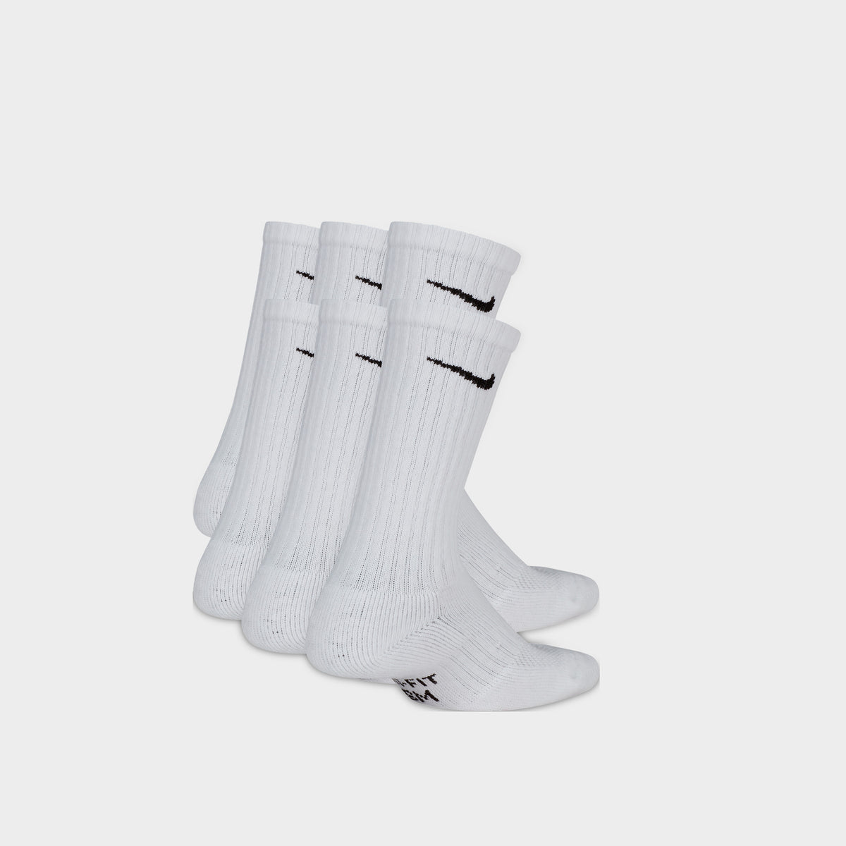Nike Everyday Kids Cushioned Crew Socks 6 Pack White Black JD Sports