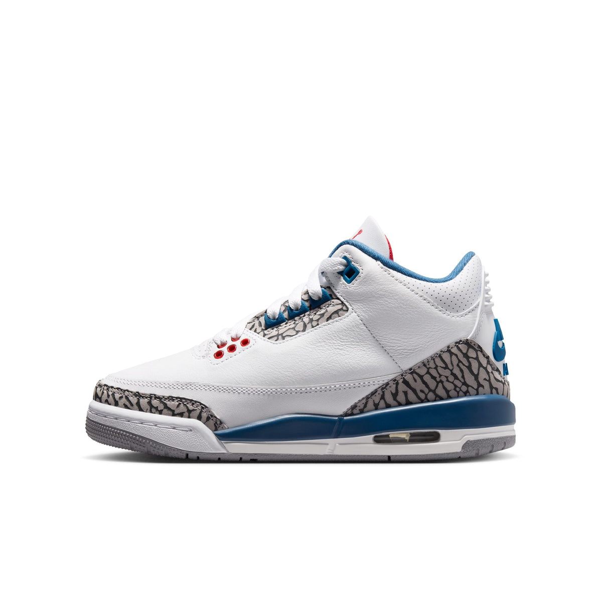 Jordan 3 Retro GS White / Varsity Red - True Blue