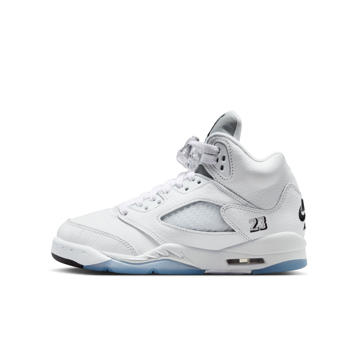 Jordan 5 Retro GS White / Black - Metallic Silver