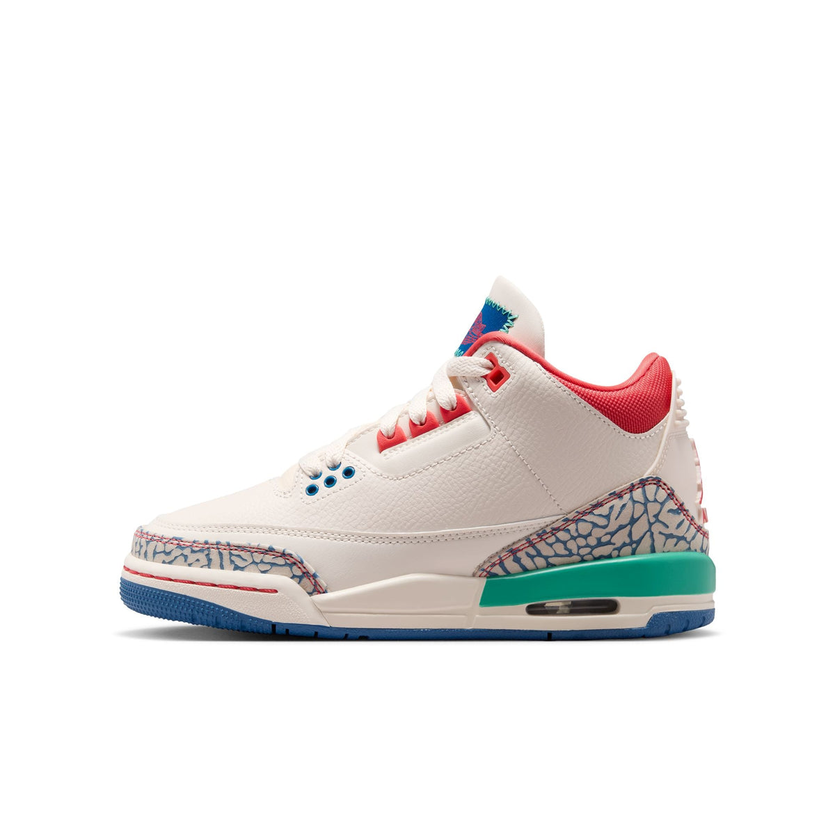 Jordan 3 Retro GS Chalk / Track Red - True Blue