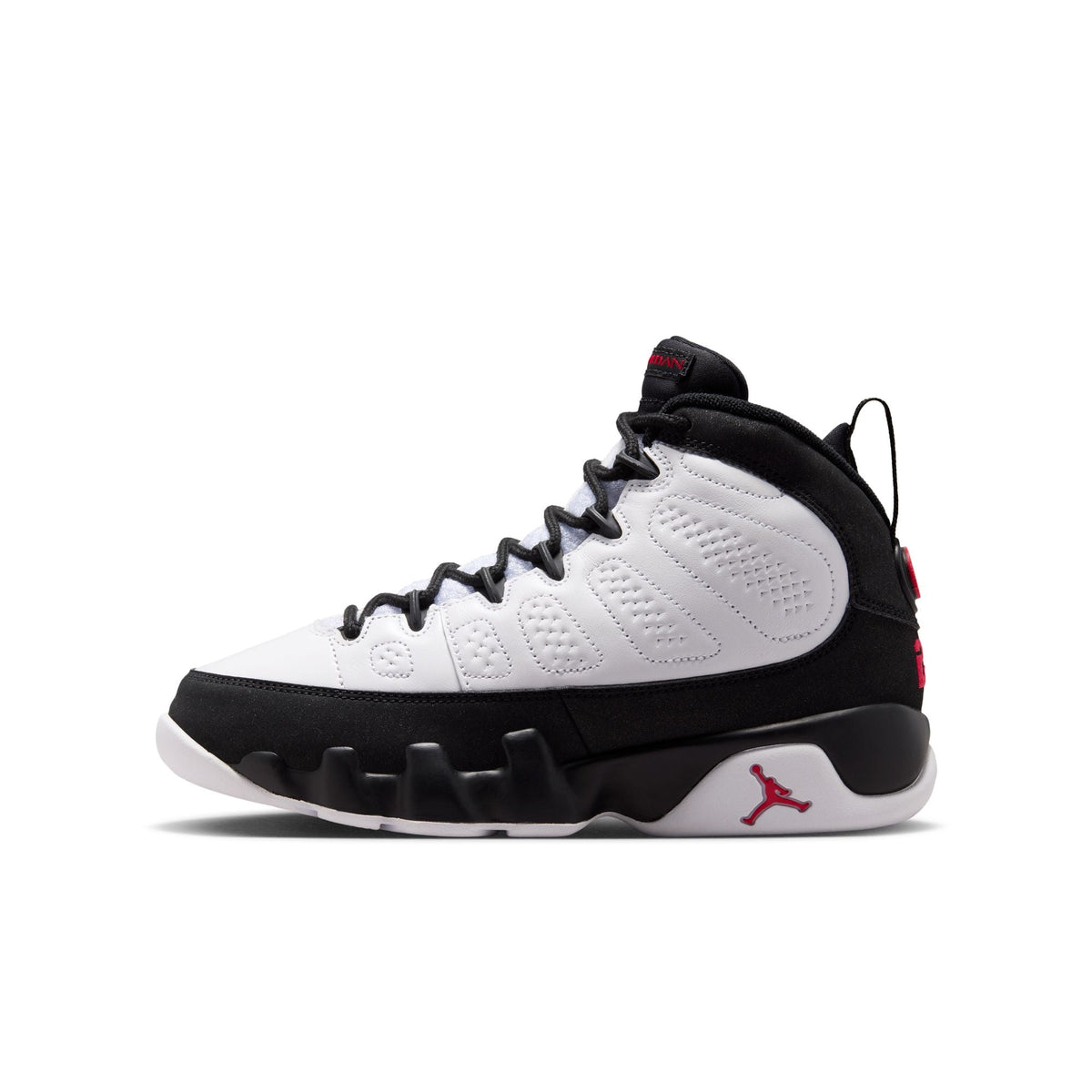 Jordan 9 Retro GS White / True Red - Black