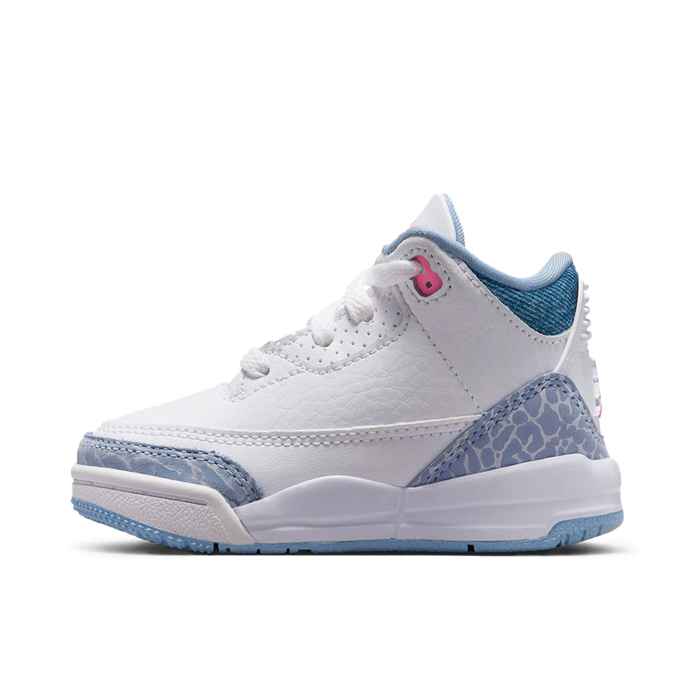 Jordan 3 Retro TD White / Pink Glow - Cobalt Bliss