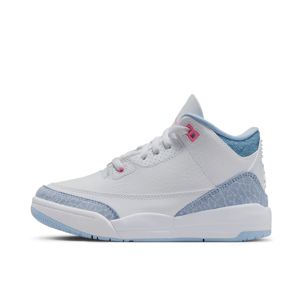 Jordan 3 Retro PS White / Pink Glow - Cobalt Bliss