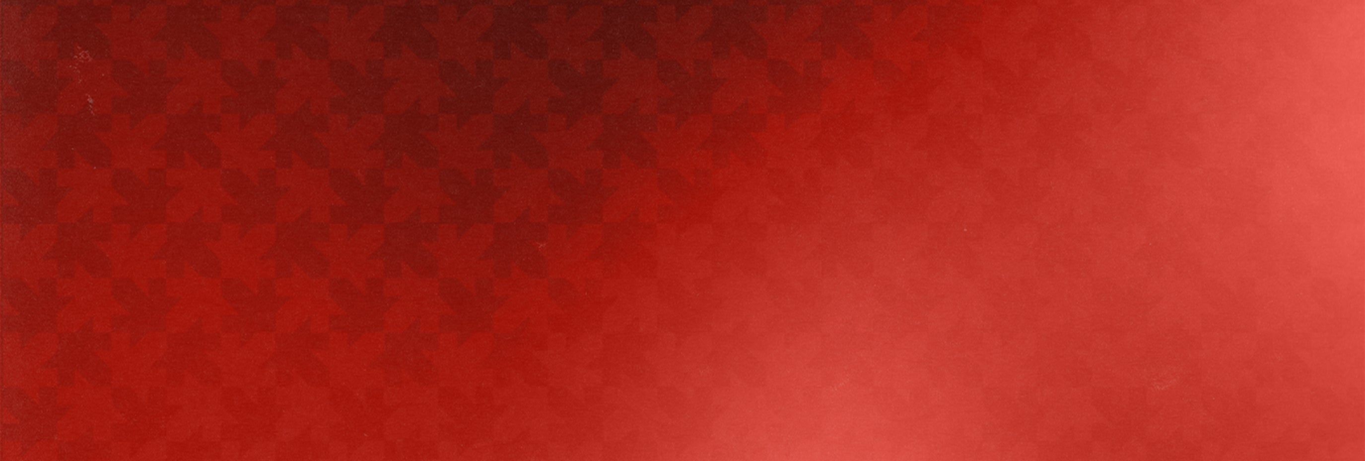 A collage of Canadian maple leaves across a red background.