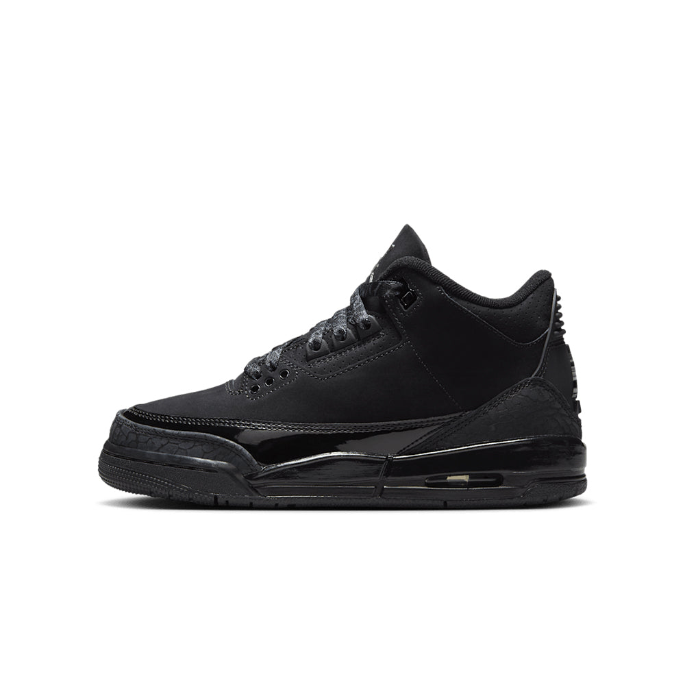 Jordan 3 Retro GS Black / Dark Charcoal - White