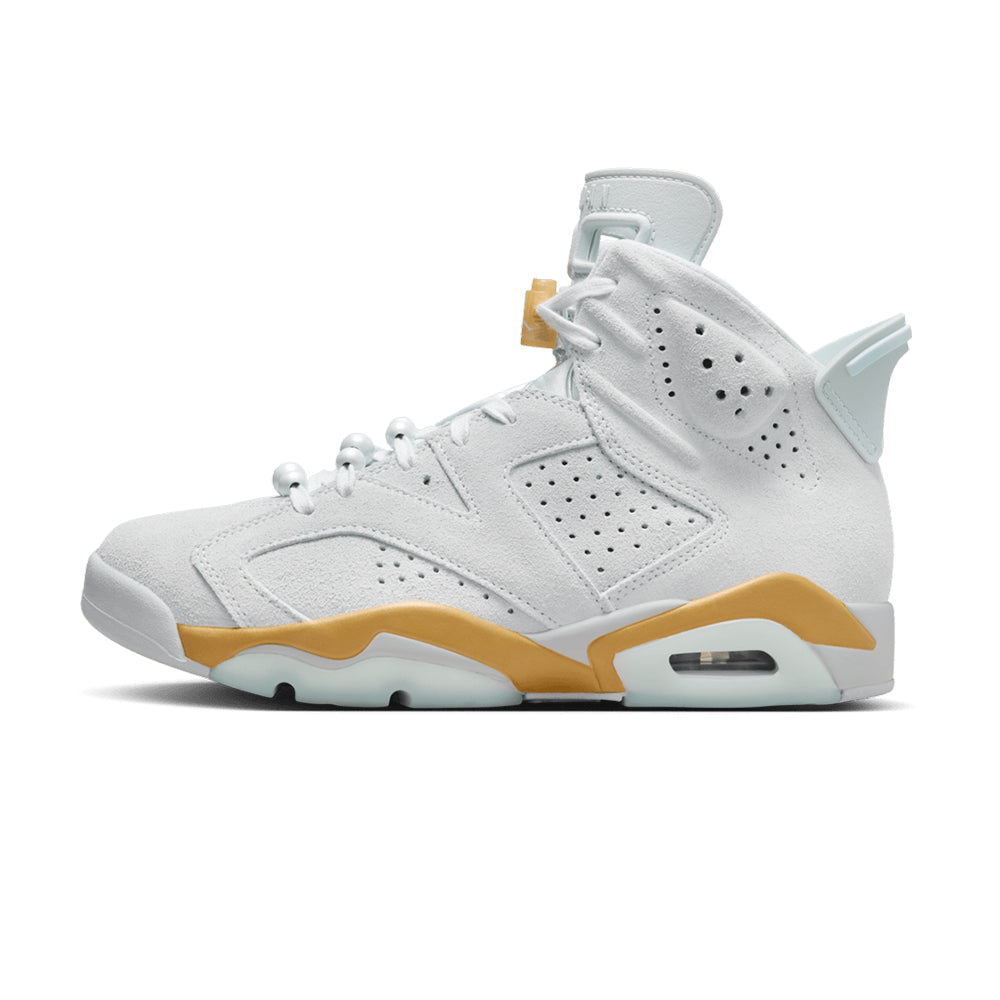 Jordan Women's 6 Retro Pure Platinum / Glacier Blue - Metallic Gold