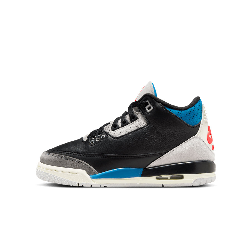 Jordan 3 Retro OG GS Black / Chile Red - Neutral Grey