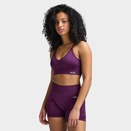 AYBL Women's Adapt Seamless Sports Bra / Midnight Plum